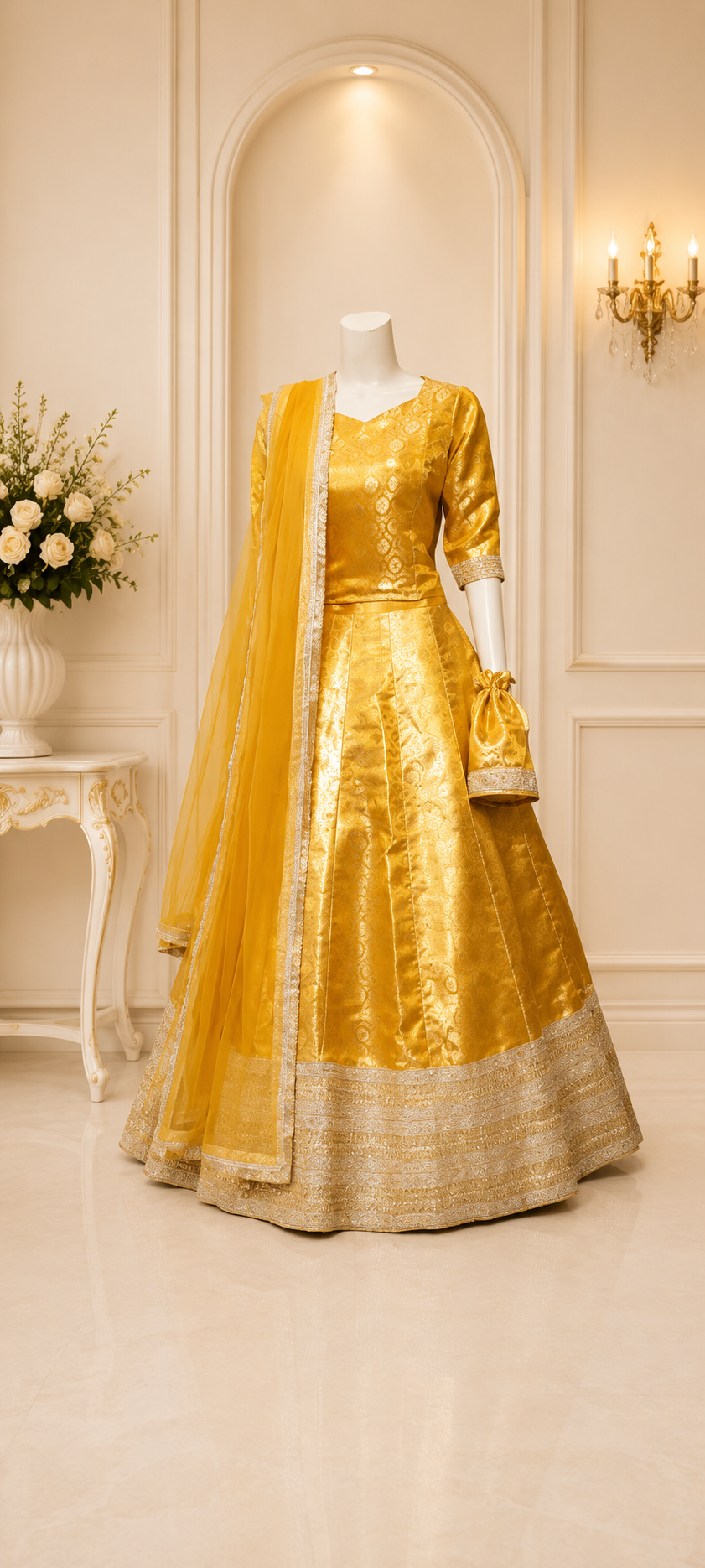 Mehndi Banarsi Lehnga — photo 3